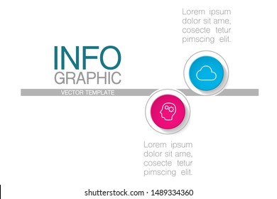 Vector horizontal infographic diagram, template for business, presentations, web design, 2 options.