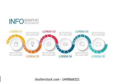 Round Scheme 6 Circular Paper White Stock Vector (Royalty Free ...