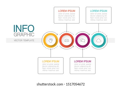 Vector Horizontal Infographic Diagram Template Business Stock Vector ...