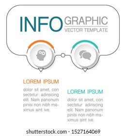 Vector horizontal infographic diagram, template for business, presentations, web design, 2 options.