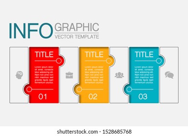 Vector horizontal infographic diagram, template for business, presentations, web design,3  options.