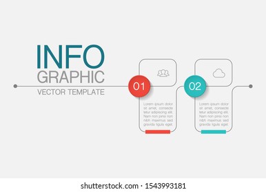 Vector horizontal infographic diagram, template for business, presentations, web design, 2 options.