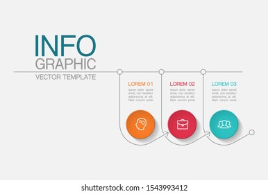 Vector horizontal infographic diagram, template for business, presentations, web design, 3 options.