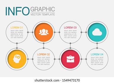 Vector horizontal infographic diagram, template for business, presentations, web design, 4 options.