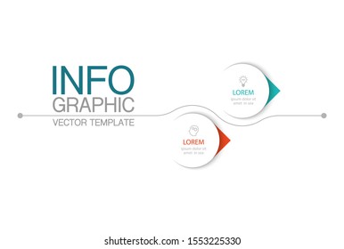 Vector horizontal infographic diagram, template for business, presentations, web design, 2 options.