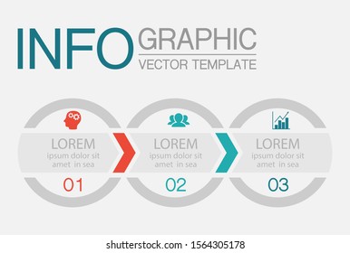 Vector horizontal infographic diagram, template for business, presentations, web design, 3
 options.
