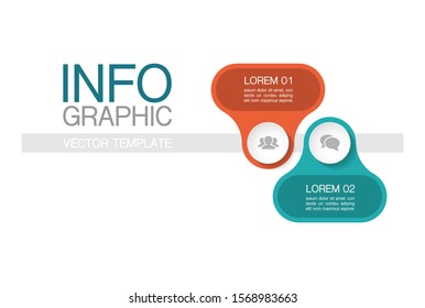 Vector horizontal infographic diagram, template for business, presentations, web design, 2 options.