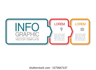 Vector horizontal infographic diagram, template for business, presentations, web design, 2 options.
