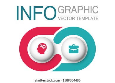 Vector horizontal infographic diagram, template for business, presentations, web design, 2 options.