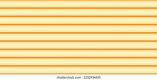 Vector horizontal lines wood fence texture. Realistic timber yellow beam seamless pattern. Plastic siding design banner. Pine imitation lining interior decor. Grooved striped wall. Flooring tile