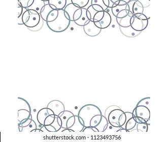 Vector horizontal ornament from circles.