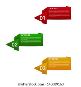 Vector horizontal paper options