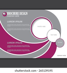 Vector horizontal presentation of business poster, magazine cover, design layout template