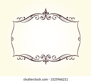 Vector  horizontal retro frame 

with place for text.