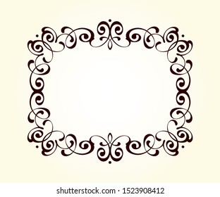 Vector  horizontal retro frame.Place for text.