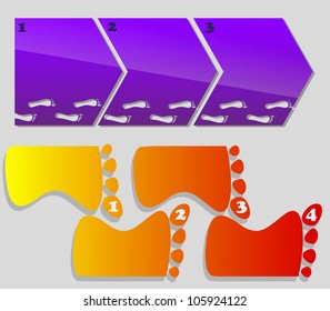 Vector horizontal steps