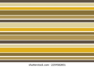 Vector horizontal stripes pattern. Simple golden seamless texture with straight lines. Modern abstract geometric striped background. Ornament in pastel colors, brown, yellow, gold, beige. Geo design