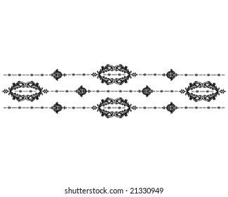 VECTOR Horizontal Vintage design elements.