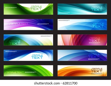 Vector Horizontal Website Banners