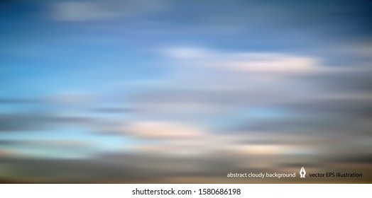 vector horizontal wide blue sky blurred background. Sunset and sunrise sea blurred background. 