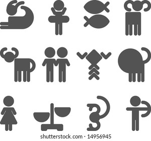 vector horoscope pictogram
