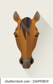 Vector horse flat icon