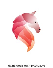 Vector horse in gradient style