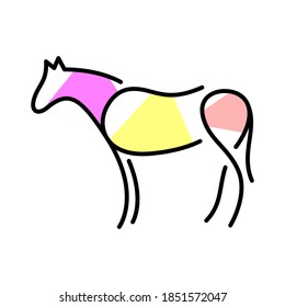 Vektorpferd im grafischen Stil