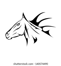 vector horse head.