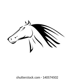 vector horse head.