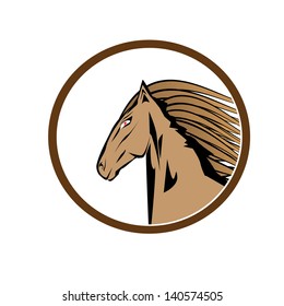 vector horse head.
