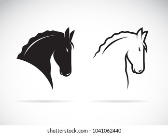 Vector of horse head design on white background. Wild Animals. Easy editable layered vector illustration.