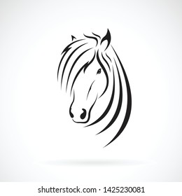 Vector of horse head design on a white background. Wild Animals. Horse logo or icon. Easy editable layered vector illustration.