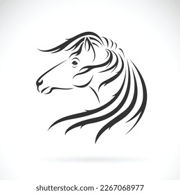 Vector of horse head design on white background. Easy editable layered vector illustration. Wild animals.