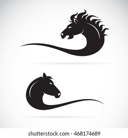 Vector of horse head design on a white background.