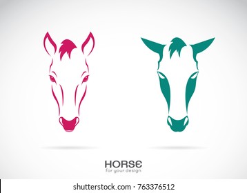 Vector of a horse head design on white background, Horse Logo. Wild Animals. Vector illustration. Icon.