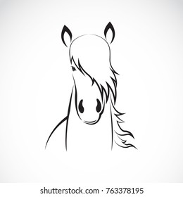 Vector of a horse head design on white background, Horse Logo. Wild Animals. Vector illustration. Icon.