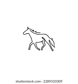vector horse illustration line concept
