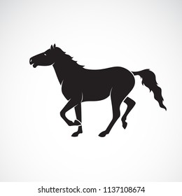 Vector of a horse isolated on white background. Wild Animals. Easy editable layered vector illustration.