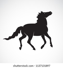 Vector of a horse isolated on white background. Wild Animals. Easy editable layered vector illustration.