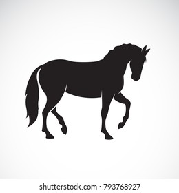 Vector of a horse isolated on white background. Wild Animals. Easy editable layered vector illustration.