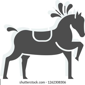Vector horse logo in Christmas and New Year on a white background.