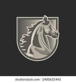 vector horse logo emblem illustration