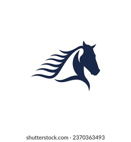 vector horse logo with modern simple silhouette style