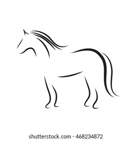 Vector horse logo on a white background.