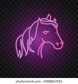 Vector of horse neon design.