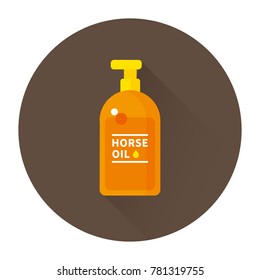 vector horse oil / skincare products container / isolated, sign and icon template