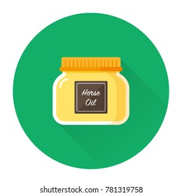 vector horse oil / skincare products container / isolated, sign and icon template