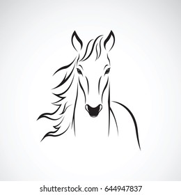 Vector of a horse on white background. Wild Animal