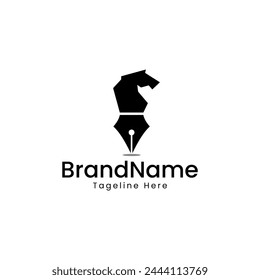vector Horse Pen logo design icon element 